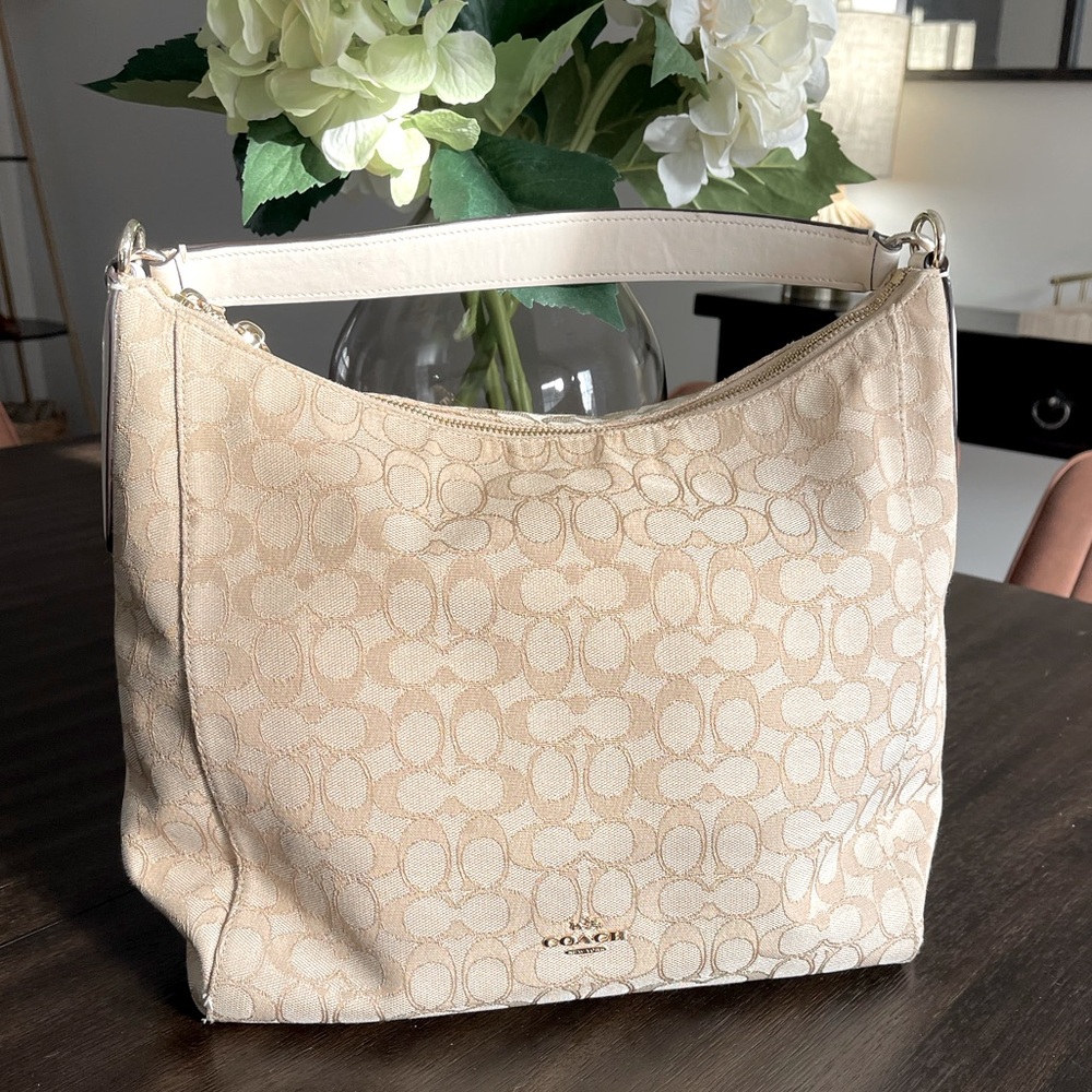 Coach Chalk Signature Canvas and Leather Celeste Hobo - Picture 9 of 14